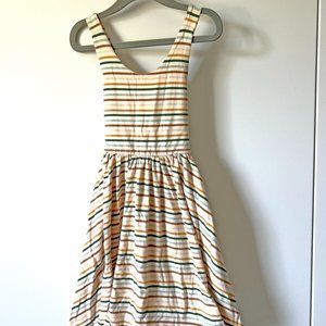 Alice + Ames pinafore twirl dress, rollerblade stripe, size 6